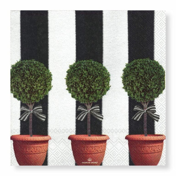 Manor Road Topiary Luncheon Napkin 20pk