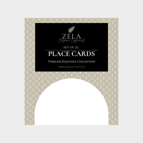 Zela Placecards Timeless Elegance Golden Shell 25pk