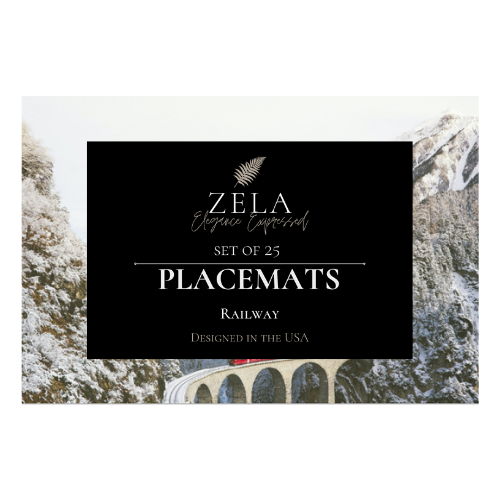 Zela Place Mats Railway 25pk