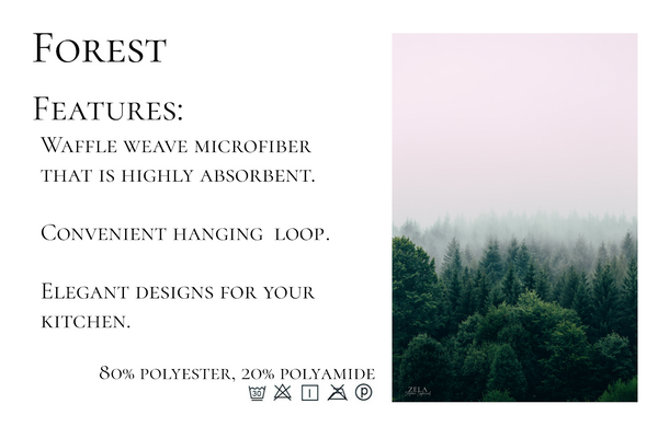 Zela Microfiber Dish Towel Forest 45x65Cm