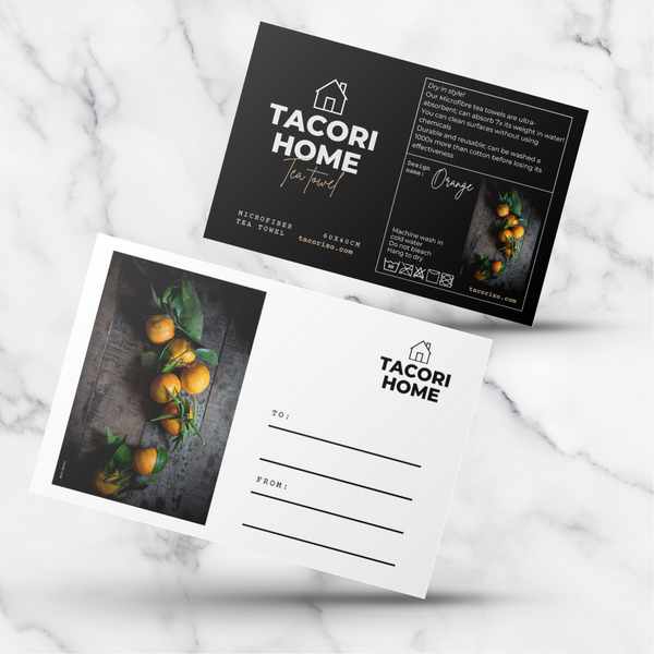 Tacori Microfibre Tea Towel Oranges 60x40cm