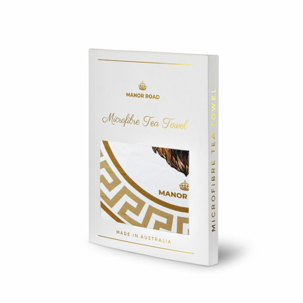 Manor Road Ivory Lion Microfibre Tea Towel