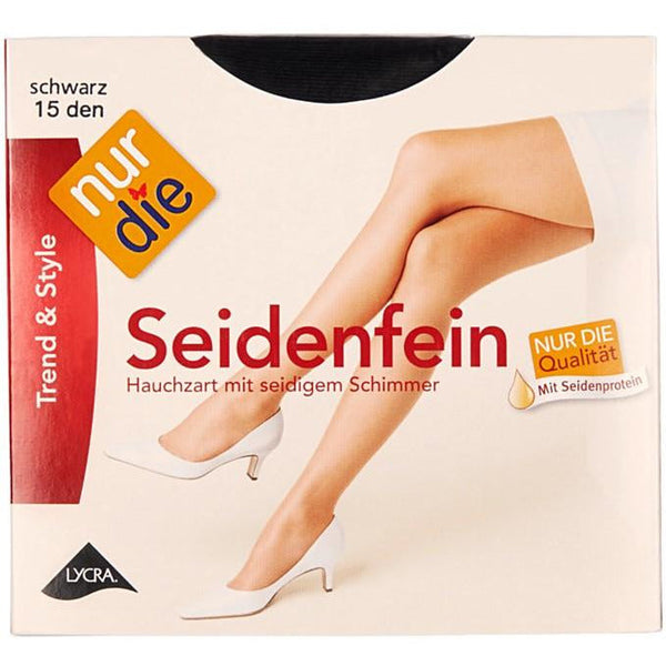 Nur Die Seidenfein Tights 15D Black Schwarz Medium 1pk