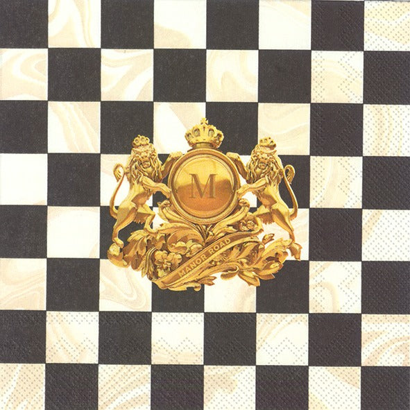 Manor Road Marble Royale Dinner Napkin 20pk
