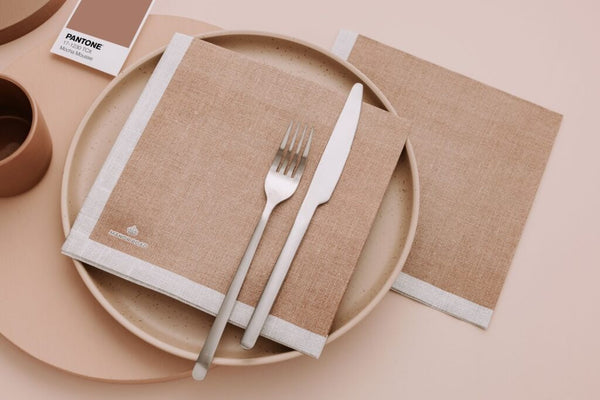 Manor Road Linen (Mocha Mousse) Dinner Napkin 20pk