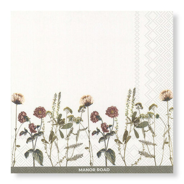Manor Road Wildflower Luncheon Napkin 20pk
