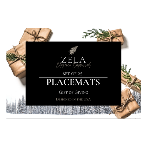 Zela Place Mats Gift of Giving 25pk
