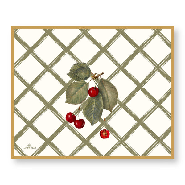 Manor Road Cherry Canvas Placemat 30pk