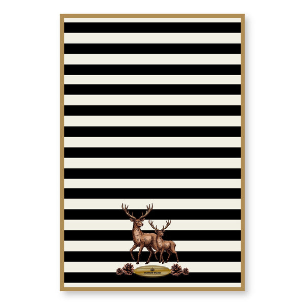 Manor Road Striped Deer Microfibre Tea Towel
