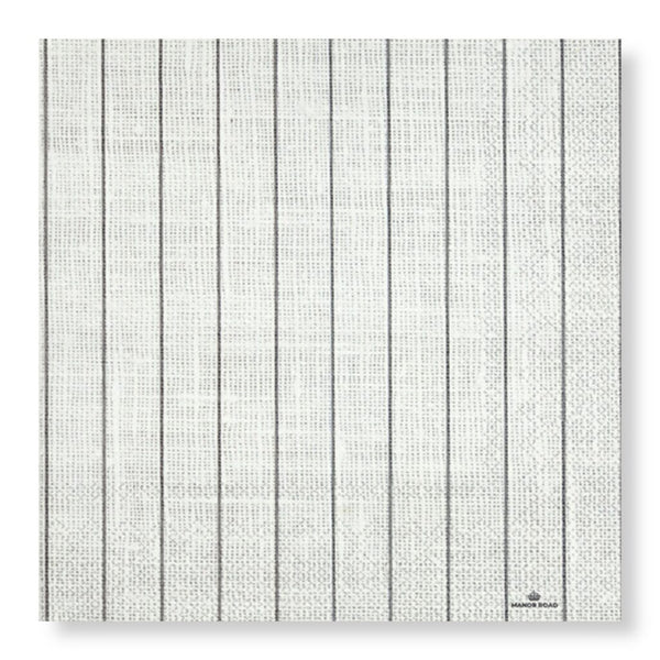 Manor Road Linen (Pinstripe) Cocktail Napkin 20pk