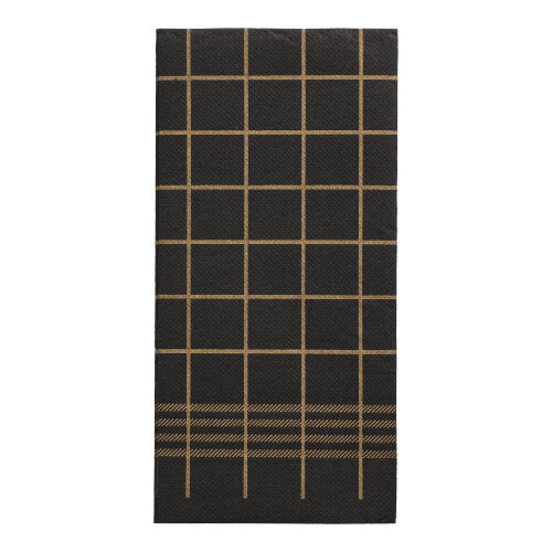 Papstar Napkins Kitchen Towel Punto Black/Gold 39x40cm 30pk
