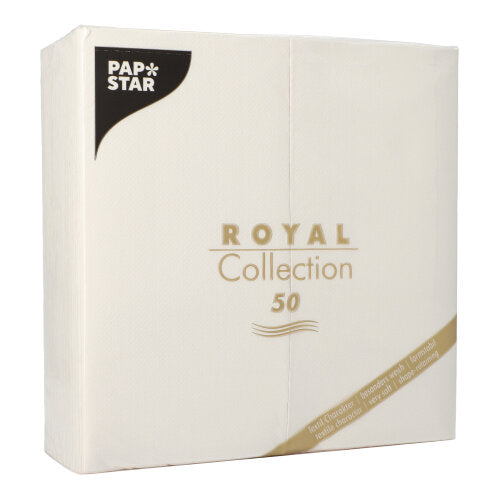 Papstar Napkins Royal Collection 1/8 Fold White 40x40cm 50pk