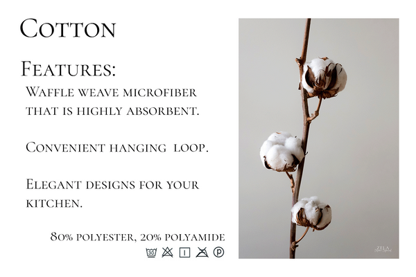 Zela Microfiber Dish Towel Cotton 45x65Cm