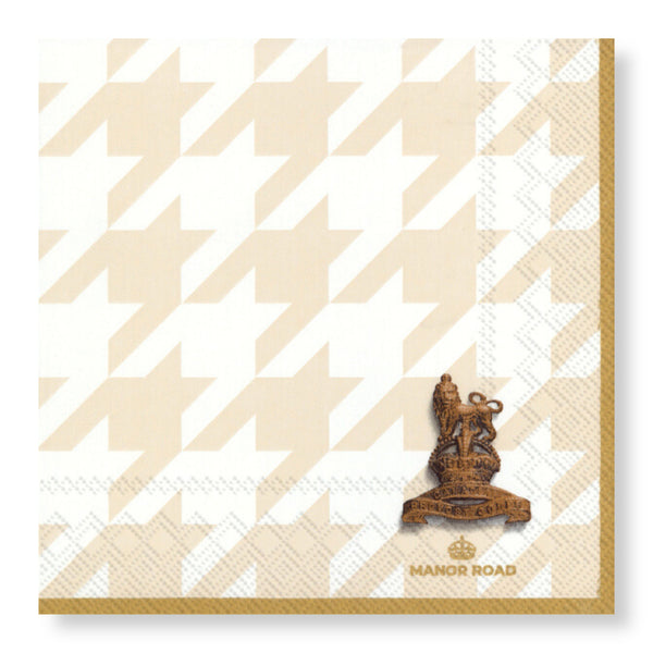 Manor Road Classic Houndstooth Luncheon Napkin 20pk