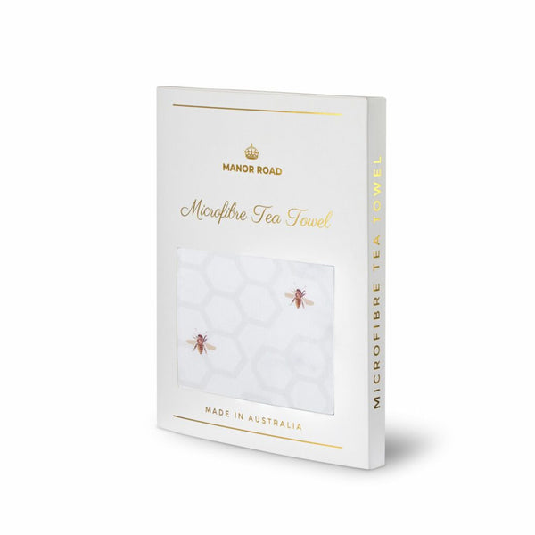 Manor Road Marbled Bee Microfibre Tea Towel