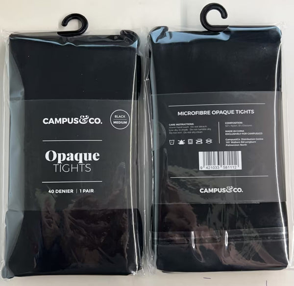 Campus&Co. Microfibre 40 Den Tights Opaque Black Extra Tall 1pk