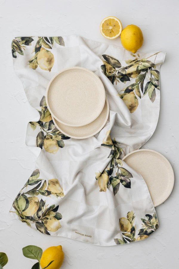Manor Road Citrons Microfibre Tea Towel