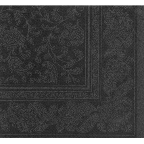 Papstar Napkins Papstar Royal Collection Black Ornaments 40x40cm 50pk