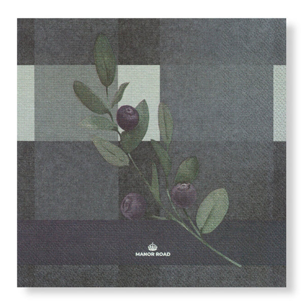 Manor Road Blueberry Burst Dinner Napkin 20pk