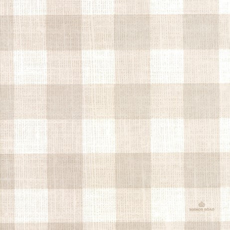 Manor Road Linen Gingham Natural Dinner Napkin 20pk