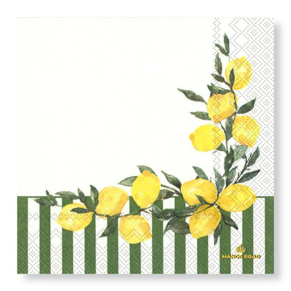 Manor Road Limoncello Luncheon Napkins 20pk