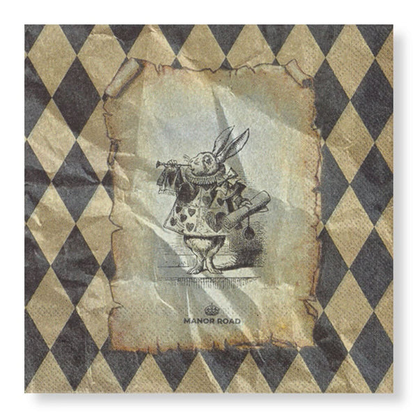 Manor Road Wonderland Cocktail Napkin 20pk
