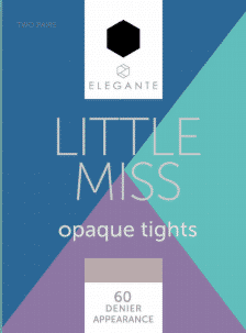 Little Miss 60 Opaque Tights, Navy, 7-8 years, 2 Pair Pack