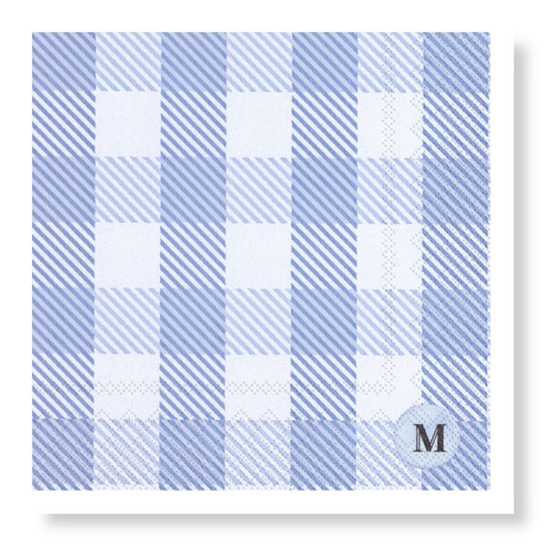 Manor Road Candy Gingham (Lilac) Cocktail Napkin 20pk