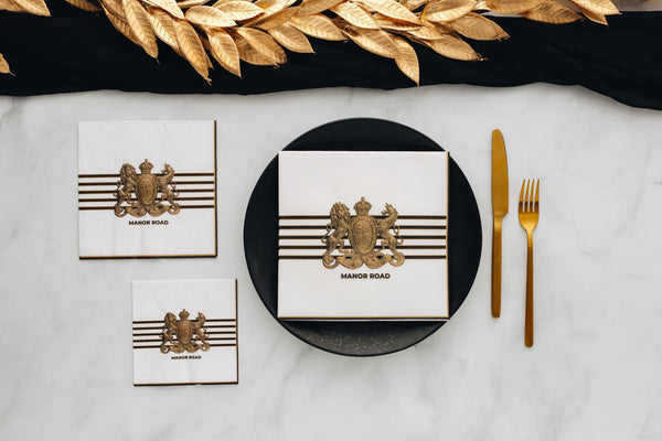 Manor Road Regal Stripes Luncheon Napkin 20pk