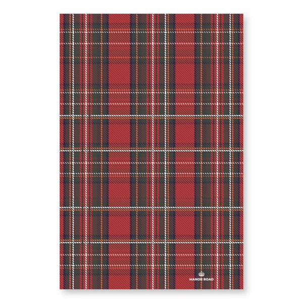 Manor Road Red Tartan Microfibre Tea Towel