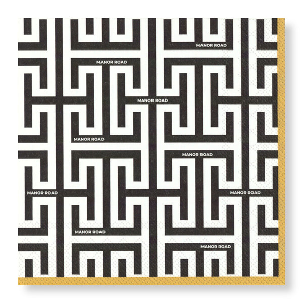 Manor Road Geolux Dinner Napkin 20pk