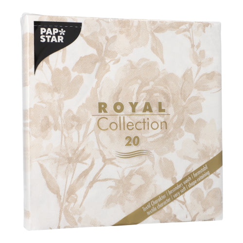 Papstar Napkins Royal Collection Rose Sand 40x40cm 20pk
