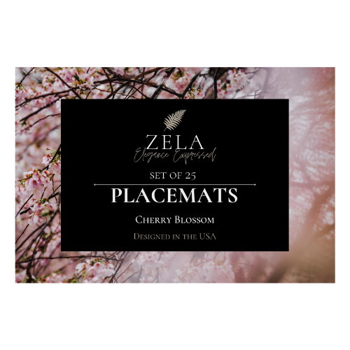 Zela Place Mats Cherry Blossom   25pk