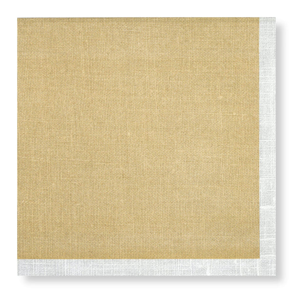 Manor Road Linen Gold Natural Dinner Napkin 20pk