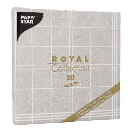 Papstar Napkins Royal Collection Kitchen Craft Grey 40x40cm 20pk