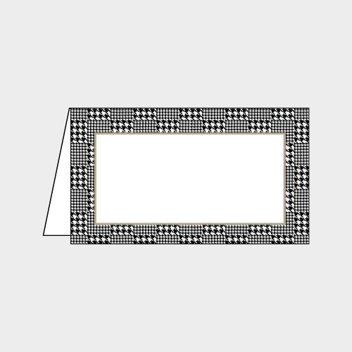 Zela Placecards Timeless Elegance Houndstooth   25pk