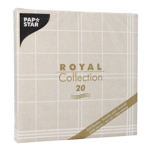 Papstar Napkins Royal Collection Kitchen Craft Sand 40x40cm 20pk
