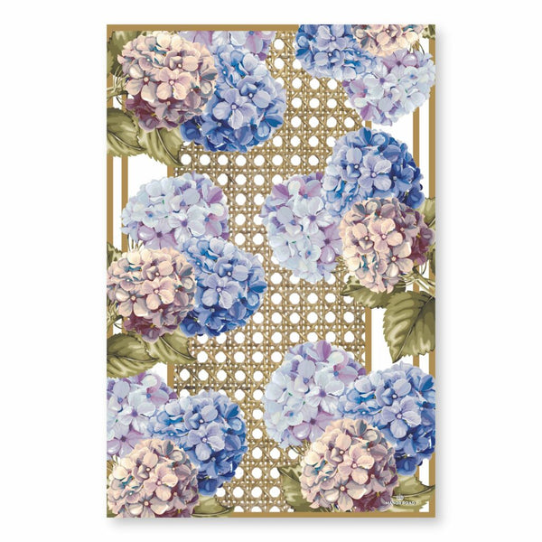 Manor Road Hydrangea & Rattan Microfibre Tea Towel