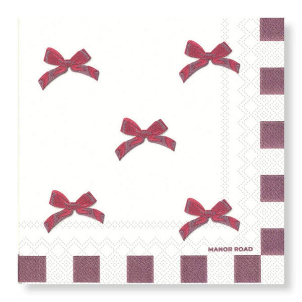 Manor Road Red Velvet Cocktail Napkin 20pk