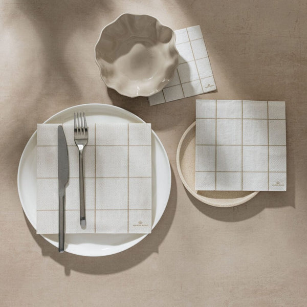Manor Road Woodland Weave Dinner Napkin 20pk