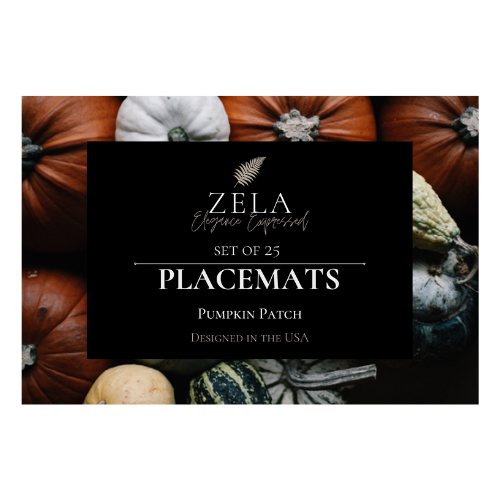 Zela Place Mats Pumpkin Patch   25pk