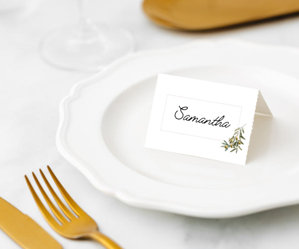 Manor Road Wild Olives Place Card 45pk