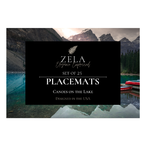 Zela Place Mats Canoes   25pk