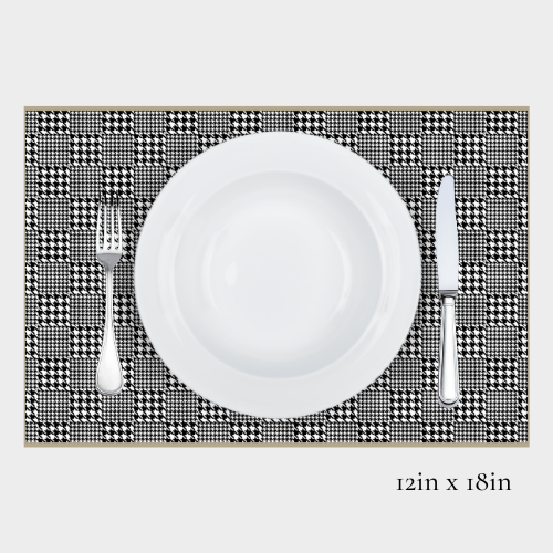 Zela Place Mats Timeless Elegance Houndstooth   25pk