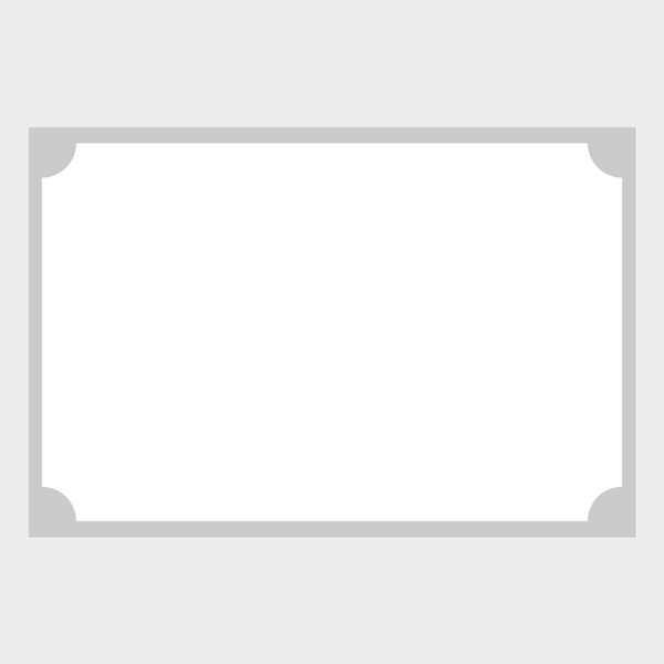 Zela Place Mats Simple Elegance Collection Gray Border   25pk