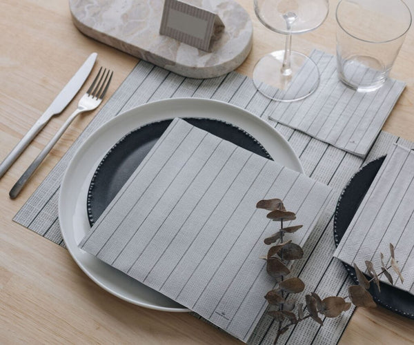 Manor Road Pinstripe Linen Luncheon Napkins 20pk