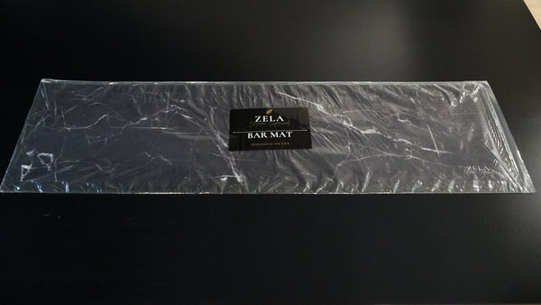 Zela Bar Mat Black Marble 88x25